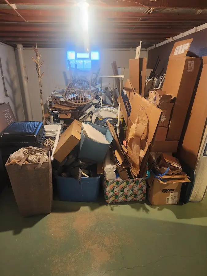 Roll-off dumpster container at job site for 15 Yard Dumpster Rental in Ontelaunee